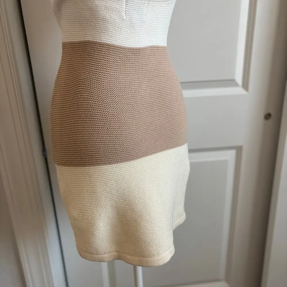 Sabo Women’s Auri Knit Dress Halter Neck Dress S Beachy Minimalist Coverup - Picture 8 of 12